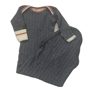 3/24$ Juddlies 100% organic cotton baby tie gown size 0-3 months